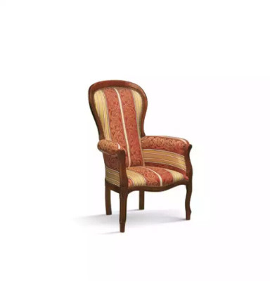 Silla individual 1 asiento tapizado de tela diseño clásico