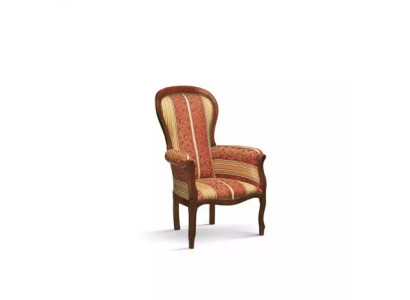 Silla individual 1 asiento tapizado de tela diseño clásico
