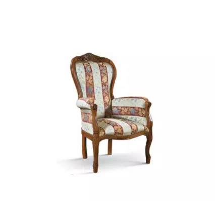 Sofá de 1 plaza de tela para sala de estar de lujo, mueble individual.
