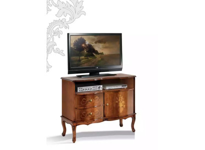 Soporte de TV clásico Cómoda de lujo con cajones Muebles de salón de madera.