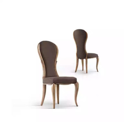 Silla de comedor de lujo diseño de madera marrón Estilo italiano muebles nuevos