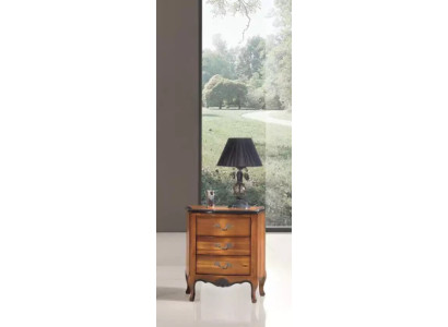 Mesita de noche con 3 cajones, diseño de armario de madera, muebles italianos nuevos.