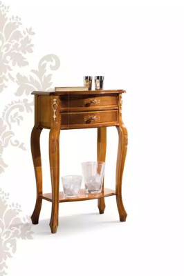 Mesa auxiliar clásica de madera de alta calidad con cajones consola.