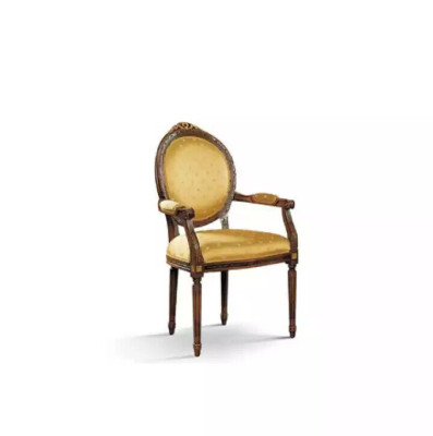Clásica silla de respaldo, silla de madera, silla de comedor, muebles de madera de lujo nuevos.