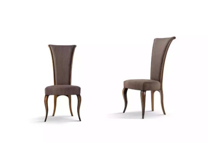 Silla clásica diseñador tapizada textil de lujo, silla de comedor nueva.