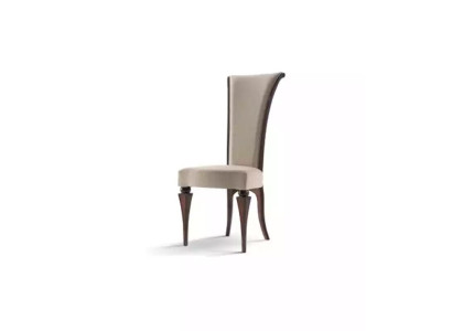 Silla gris de lujo para comedor, tapizada con elegantes sillas clásicas nuevas.