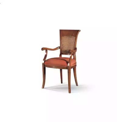 Textil de lujo Silla de comedor con reposabrazos Silla de comedor Diseño