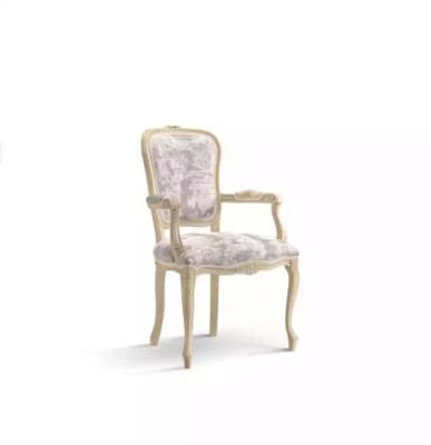 Silla tapizada con apoyabrazos, silla de lujo para sala de estar comedor sillón