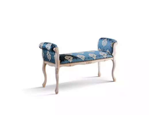 Polsterbank Banco tapizado Banco Asiento Textil Banco Banco de madera clásico
