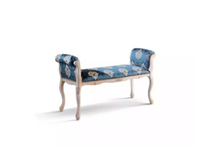Polsterbank Banco tapizado Banco Asiento Textil Banco Banco de madera clásico