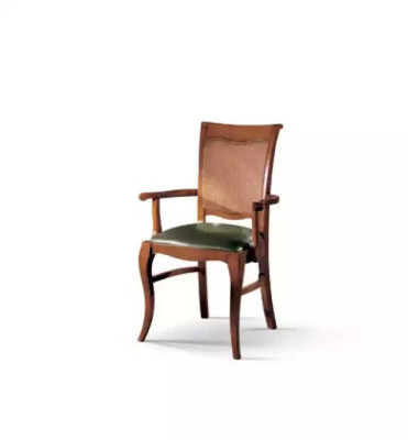 Silla de comedor de lujo de madera con respaldo de madera silla clásica de diseño.