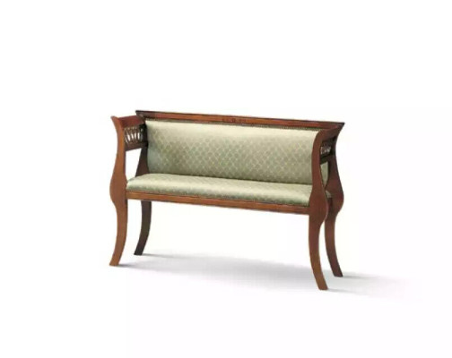 Banco de asiento Clásico diseño de asientos de sala de estar Banco tapizado Marrón