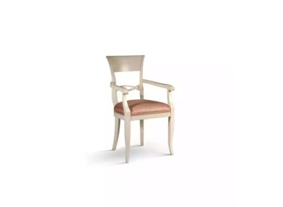 Silla con reposabrazos Marrón Diseño Sala de estar Tapizada Comedor Madera Nueva