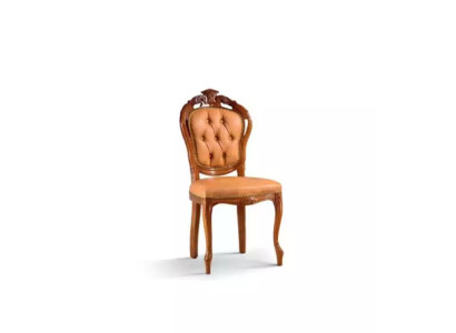 Silla de lujo marrón para comedor, diseño de muebles de madera, silla sin reposabrazos.