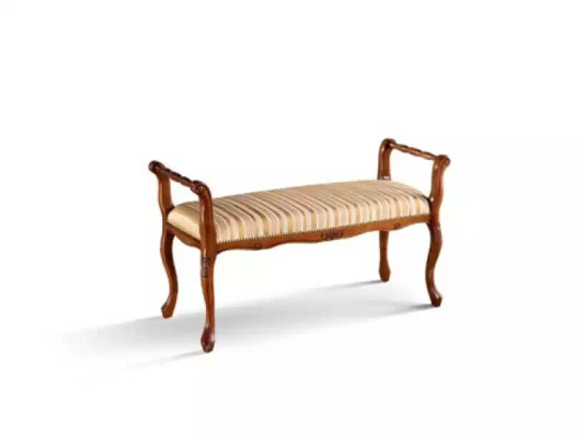 Banco de sala de estar Banco clásico Banco tapizado Muebles Textiles 101x40x57