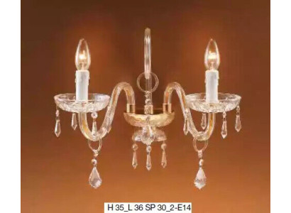 Lámpara de pared clásica, lámpara de araña de lujo, lámpara de cristal estilo candelabro.