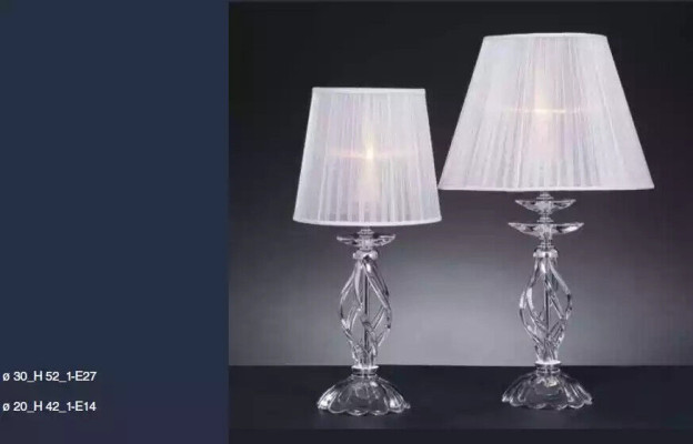 Diseñador lámpara de pie de cristal blanco estilo antiguo de araña lámpara de mesa.