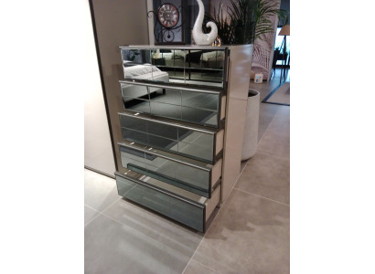 Cómoda de cristal Muebles de cajones Armario moderno Cómoda Dormitorio Loft Nuevo