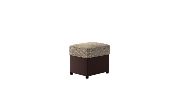 Taburete Taburete tapizado Reposapiés Muebles Hogar Bancos Asientos Textil Gris