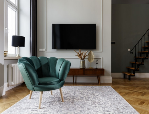 Sillón Club Lounge Silla Tapizada Sofá asiento individual Reláx TV Verde