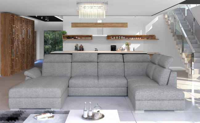 Sofá de esquina de tela, conjunto de esquinero en forma de U, sofá, diseño de sofá, tapizado de tela moderno.