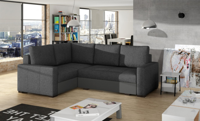 Sofá de esquina en forma de L, sofá, sofá tapizado, sofá de esquina, sofá de piel, muebles, tela.