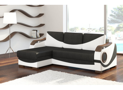 Función de cama Sofá cama esquinero Textil Tela Sofá Tapizado Conjunto