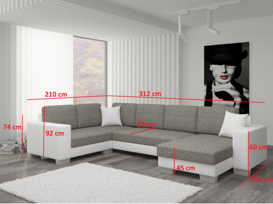 Sofá de esquina Conjunto de muebles de salón Sofá Tapizado Textil Esquina Textil Tela Juego de muebles Nuevo