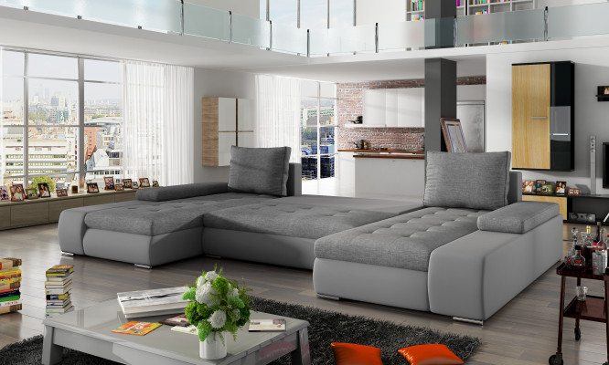 Wohnlandschaft Wohnzimmer Leder Sofa Couch Polster Sitz Ecksofa Garnitur  Conjunto de salón de cuero para sala de estar, sofá, sillón, chaislongue, juego de muebles