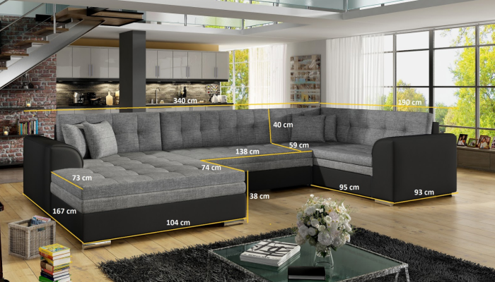 Diseño sofá esquinero con función de cama sofá sofás tapizados sofás sofás salón