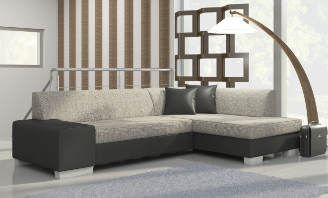 Sofá esquinero de diseño sofá cama función de cama sofás de cuero textil tapizados nuevos.
