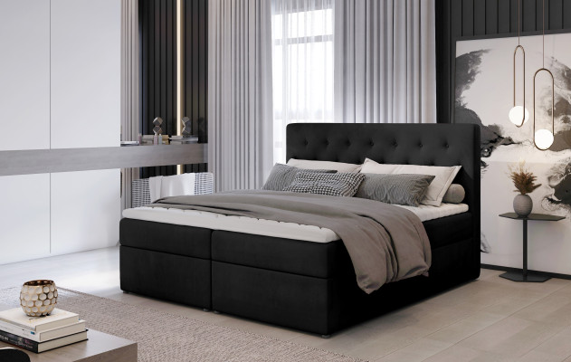 Cama acolchada de diseño de lujo camas de hotel matrimonio 180x200cm habitación de dormir tela