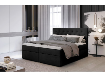 Cama acolchada de diseño de lujo camas de hotel matrimonio 180x200cm habitación de dormir tela