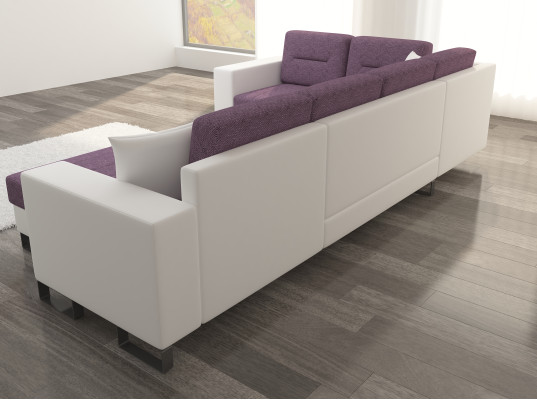 Sofá de esquina moderno en forma de U para salón, conjunto de esquina.