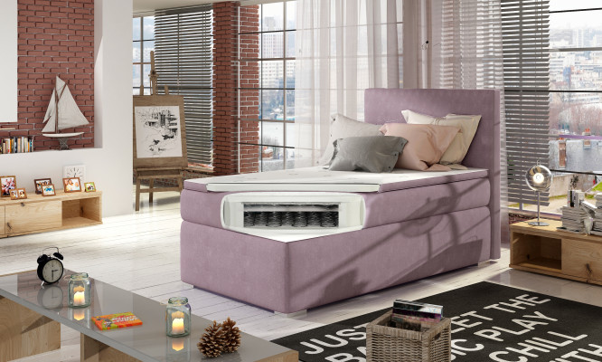 Boxspring cama camas de hotel 90x200cm Cuero Completa Cajón de cama Cubierta superpuesta