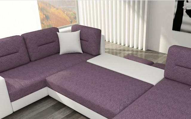 Sofá de esquina moderno en forma de U para salón, conjunto de esquina.