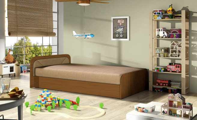 Cama infantil moderna camas textil cama de madera sofá cama habitación infantil nuevo