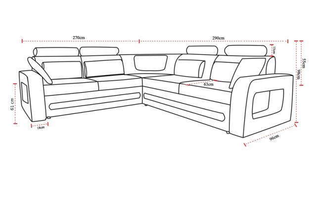 Sofá cama Sofá Tapizado Sofá esquinero Sala de estar Textil Conjunto de asientos Funcional