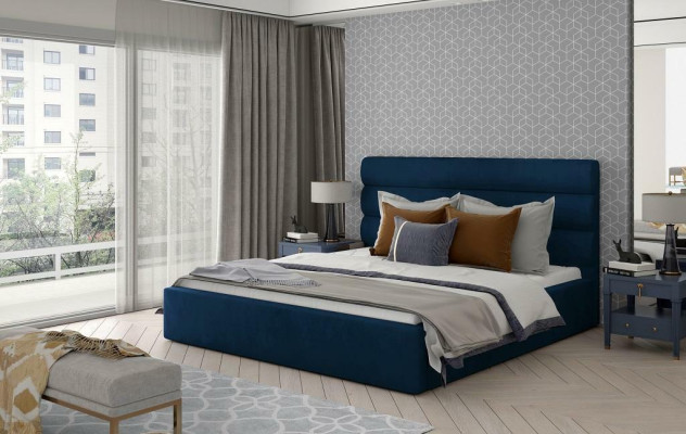 Cama de diseñador cama tapizada cama conyugal camas reales cama doble dormitorio NUEVO