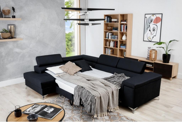 Sofá de diseño Esquinero de tela Conjunto de tapicería Sofá Esquinero de la sala de estar Nuevo