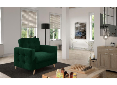 Silla de salón comedor sala de estar lounge asiento verde diseño moderno silla tapizada nueva