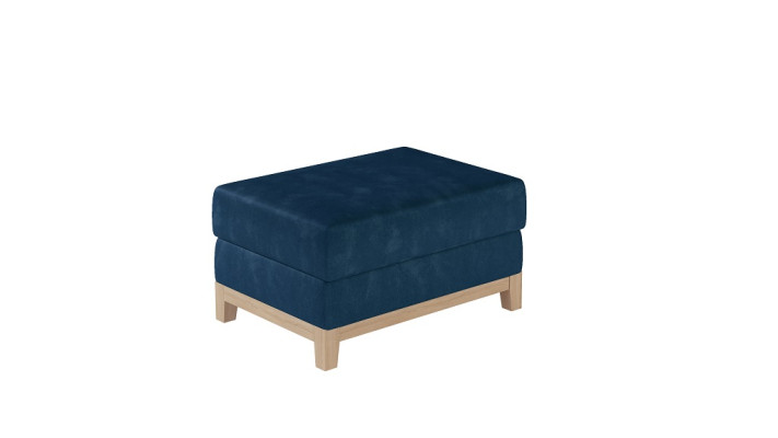Diseño taburete otomano reposapiés otomano asiento chaise acolchado pufa azul