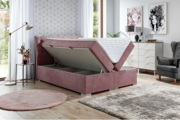 Cama canapé Chesterfield Cama tapizada Cama doble Cama grande XXL Cama de diseño Nueva