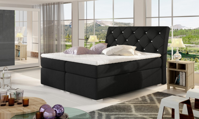 Cama canapé Chesterfield Cama tapizada Cama doble Cama grande XXL Cama de diseño Nueva