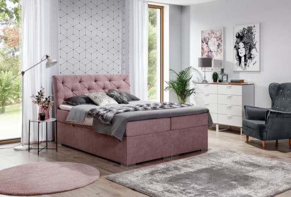 Cama canapé Chesterfield Cama tapizada Cama doble Cama grande XXL Cama de diseño Nueva