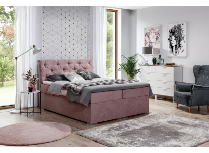 Cama canapé Chesterfield Cama tapizada Cama doble Cama grande XXL Cama de diseño Nueva