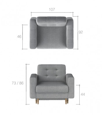 Sillón Silla Diseñador Tapicería Relax Tela Textil Salón Nuevo Televisión 1 Plaza