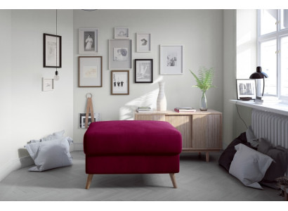 Taburete Pouf Sofá Tapizado Taburete de acompañamiento Reposapiés Otomana Taburete de muebles Rosa