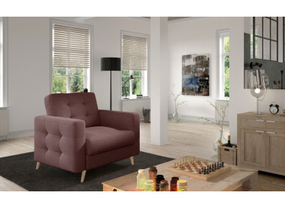 Sillón Silla Diseñador Tapicería Relax Tela Textil Salón Nuevo Televisión 1 Plaza