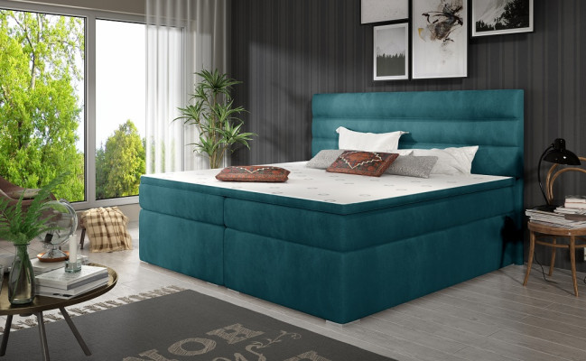 Habitación de lujo cama acolchada decoración diseño camas dobles de hotel de lujo
